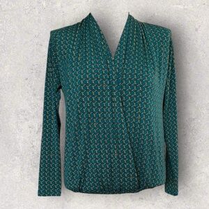 MICHAEL Michael Kors Teal Geometric Blouse